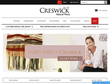 Tablet Screenshot of creswickwool.com